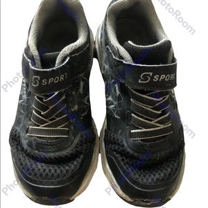 Black and Grey Sports Sneakers for Kids